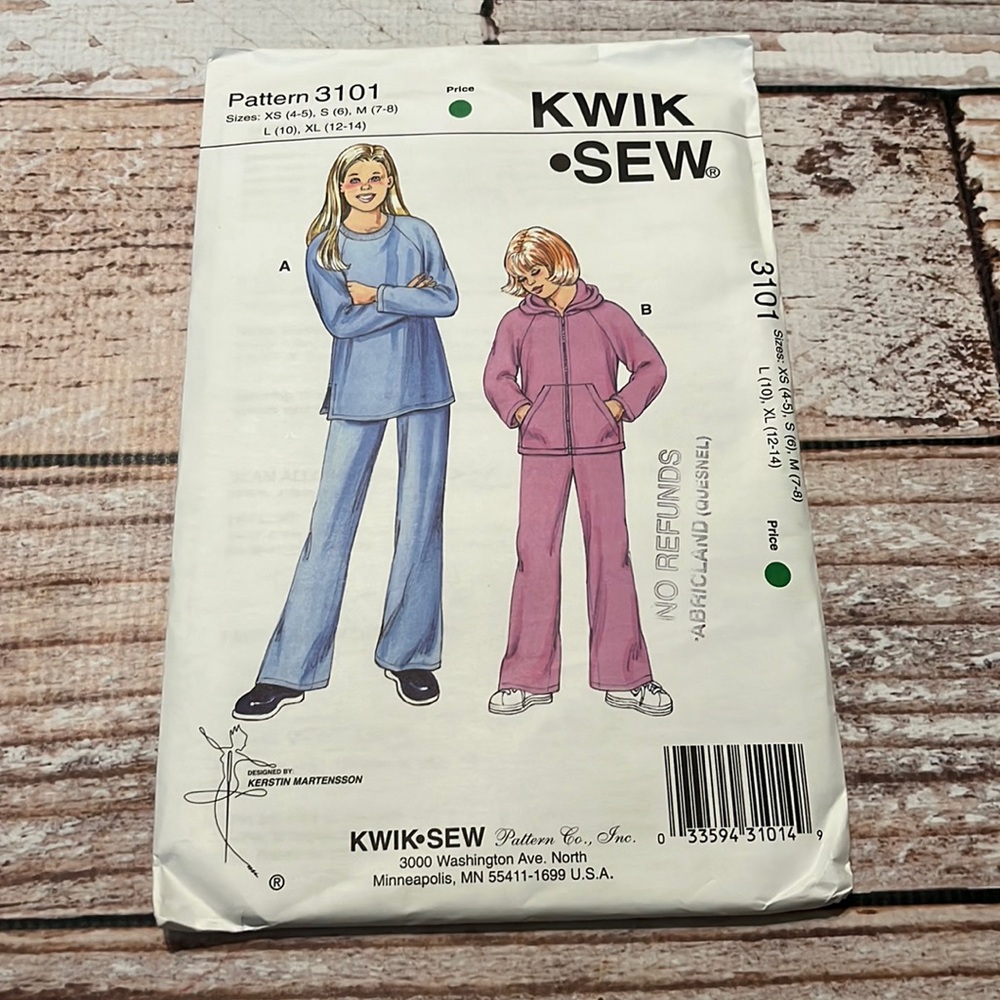 Kwik Sew Shirt & Pants Uncut Sewing Pattern Unopened